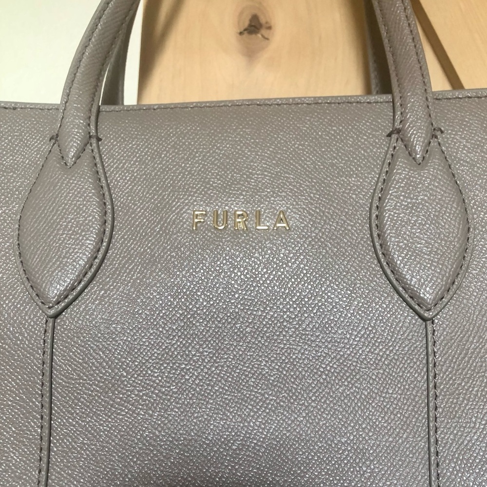 FURLA pebbled leather satchel - Picture 2 of 16